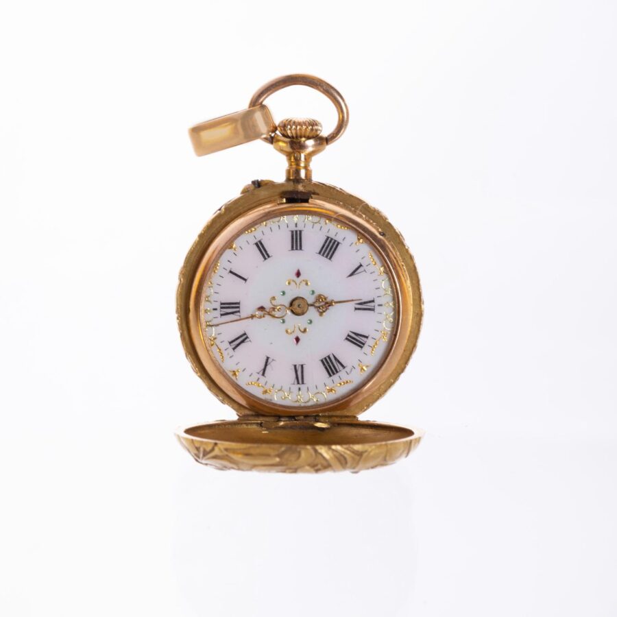 Reloj chatelaine en oro 18 K