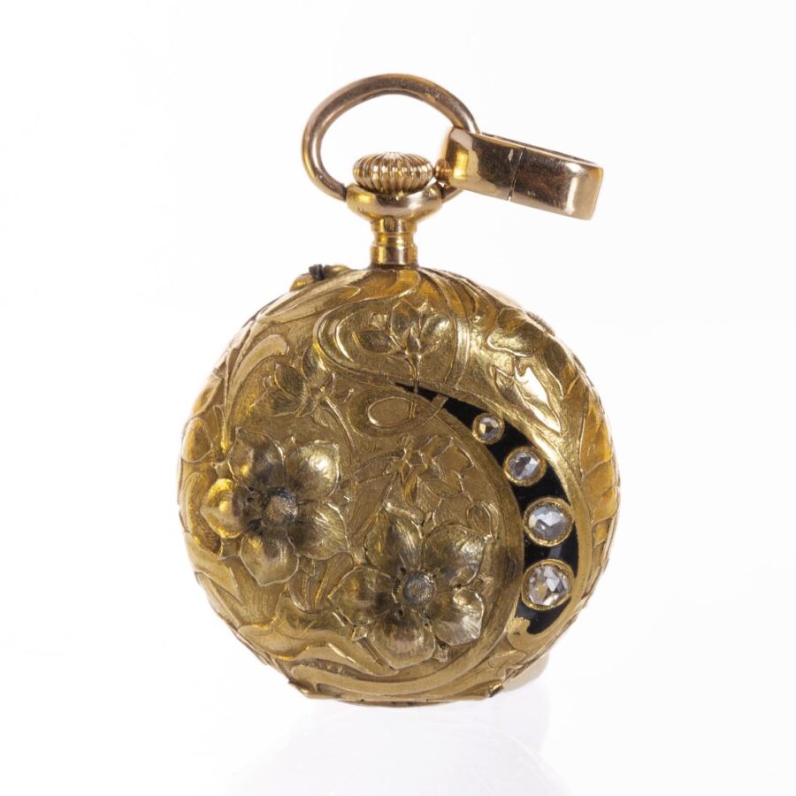 Reloj chatelaine en oro 18 K - Imagen 2