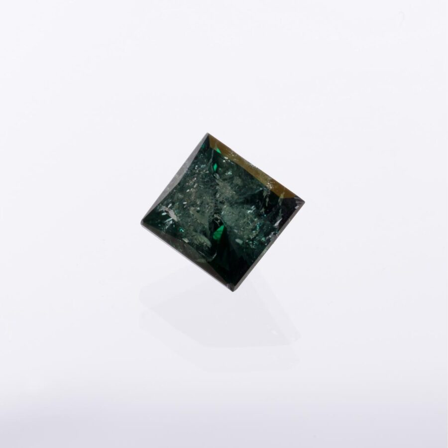 Diamante verde talla princesa - Imagen 3