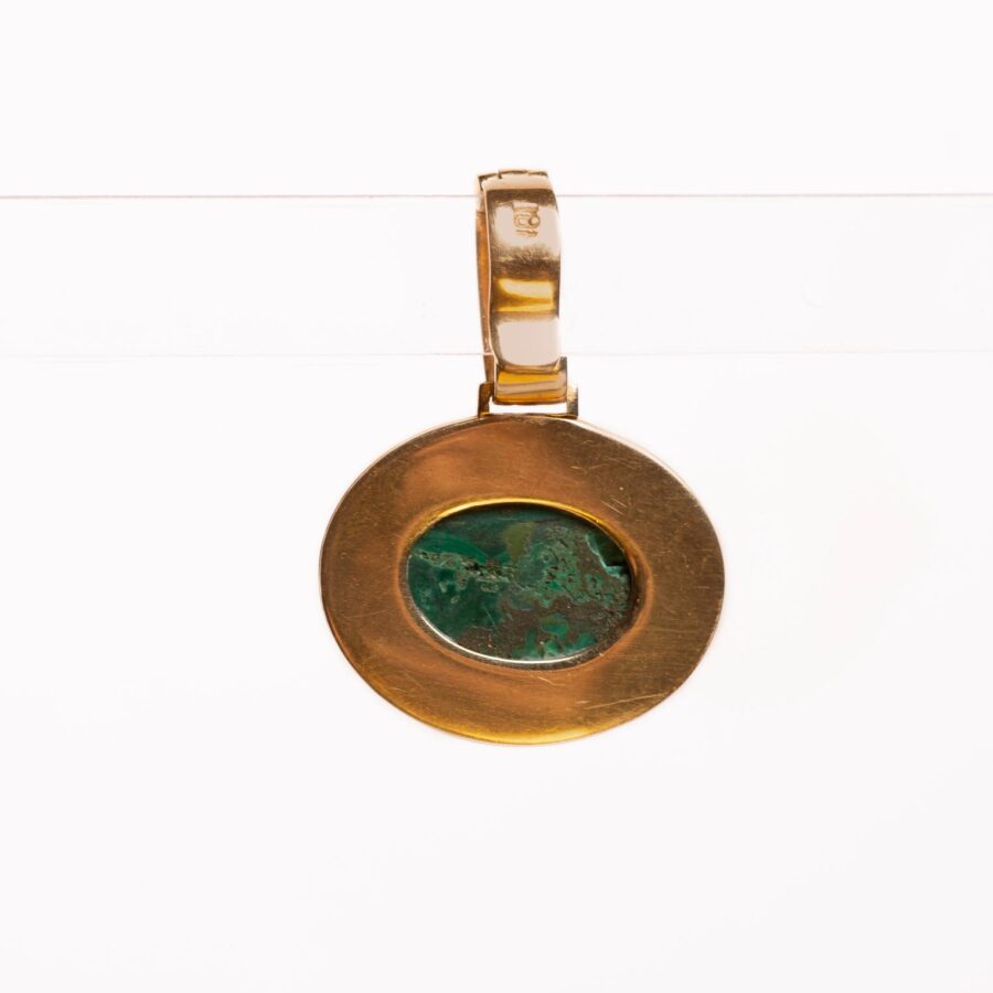 Colgante en oro 18 K con malaquita - Imagen 2