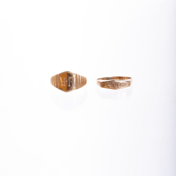Dos anillos en oro 18 K