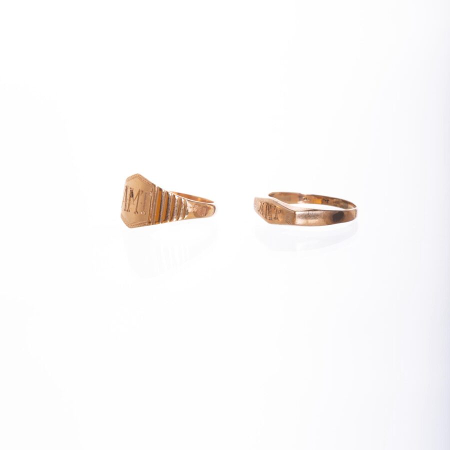 Dos anillos en oro 18 K - Imagen 2