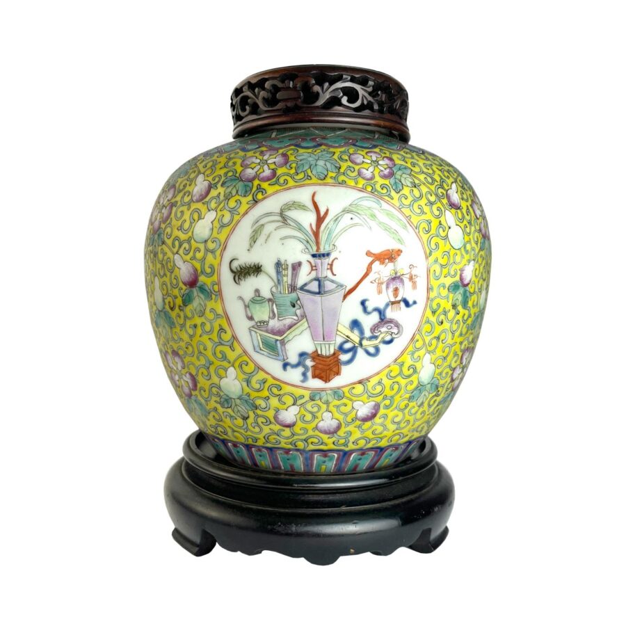 Ginger jar chino porcelana familia rosa