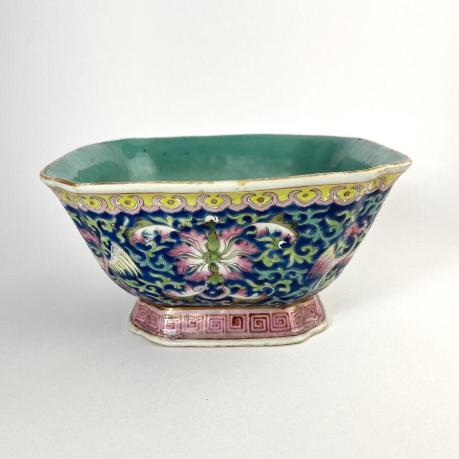 Bowl chino en porcelana familia rosa - Imagen 4