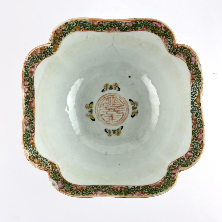 Bowl chino en porcelana familia rosa - Imagen 2