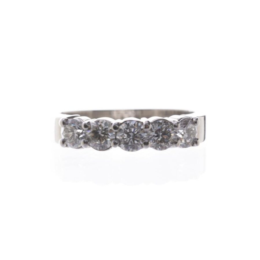 Anillo en platino con brillantes - Imagen 2