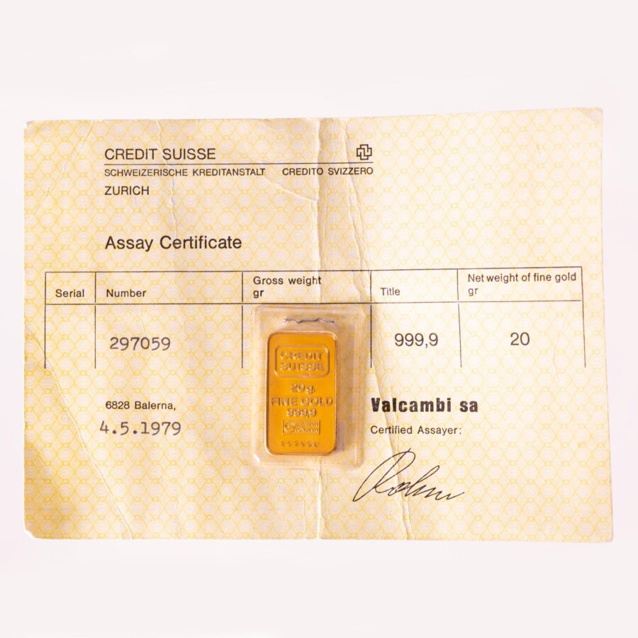 Lingote en oro Credit Suisse - Imagen 2