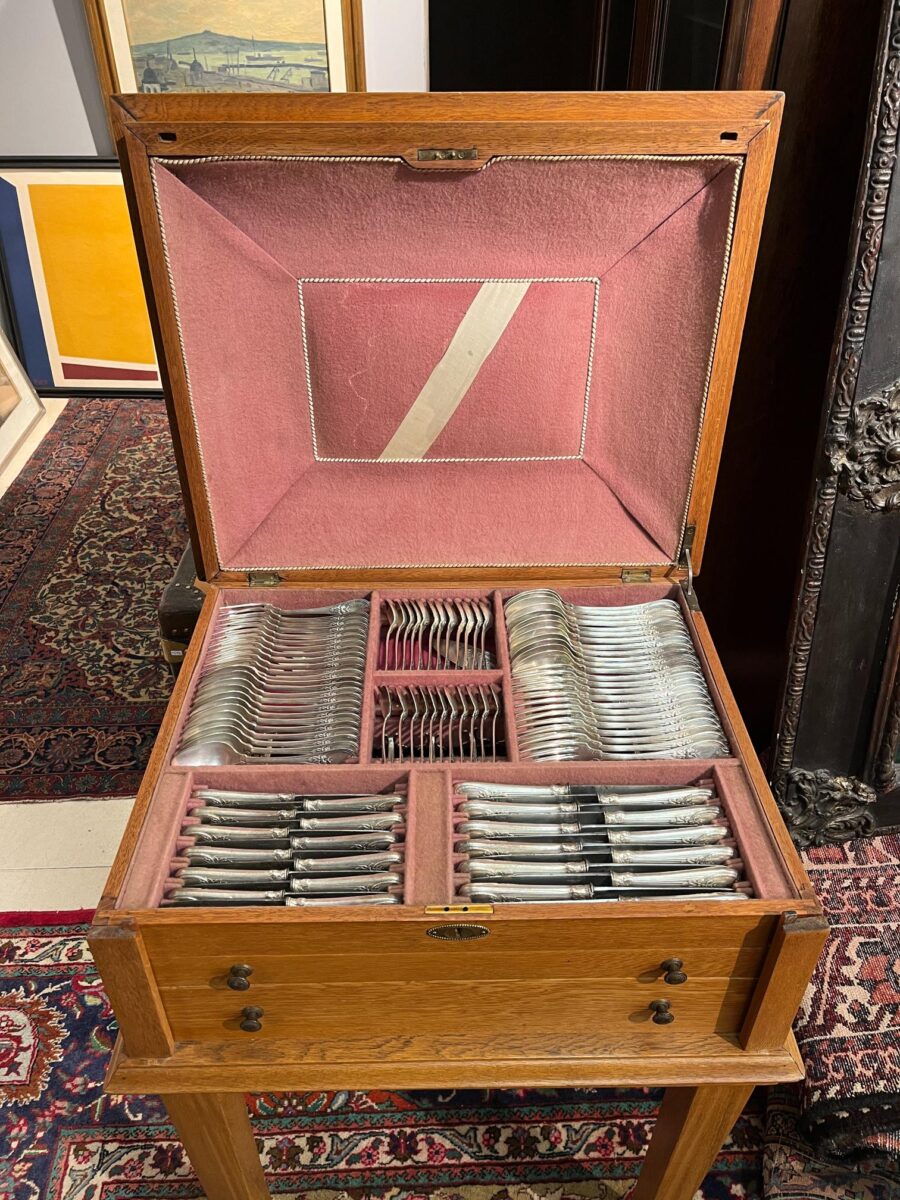 Juego de cubiertos francés en metal plateado Christofle - Imagen 2