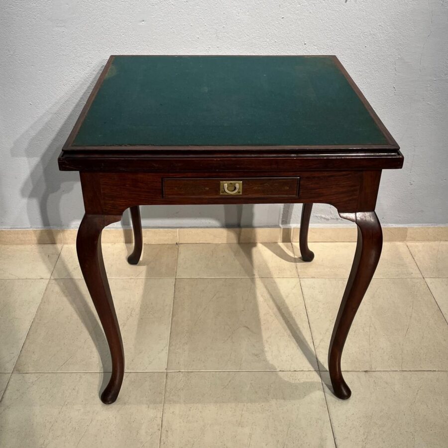 Mesa inglesa de juego en caoba y bronce - Imagen 3