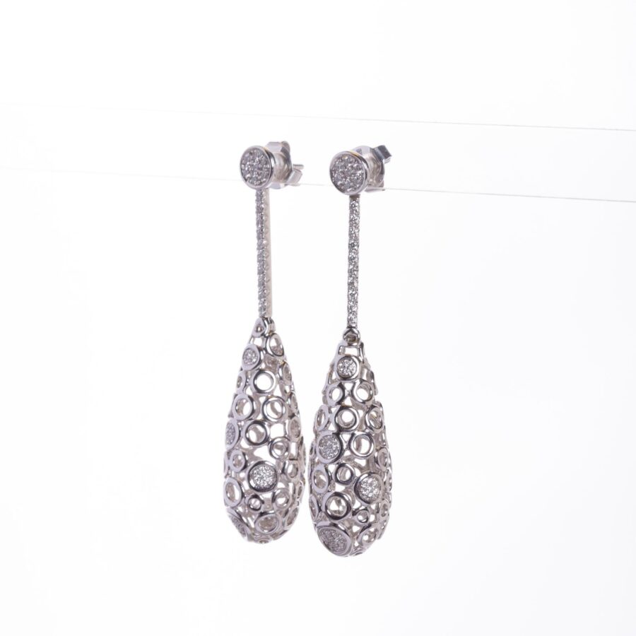 Caravanas en oro 18 K con brillantes - Imagen 2